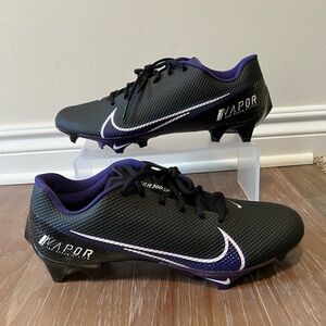 Nike Vapor Edge Speed 360 Football Cleats Pro Black Purple Men's Size NEW